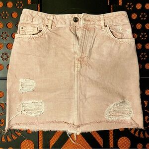 Divided Distressed Denim Mini Skirt